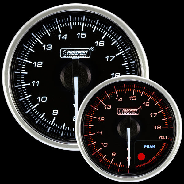 Prosport Medidor de voltios eléctrico supremo de 2-1/16"