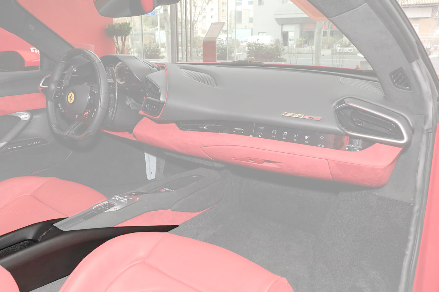 Carbonado OE Style Dry Carbon Fiber Center Control Surround Panel Rear End | 2022-UP Ferrari 296 GTB GTS