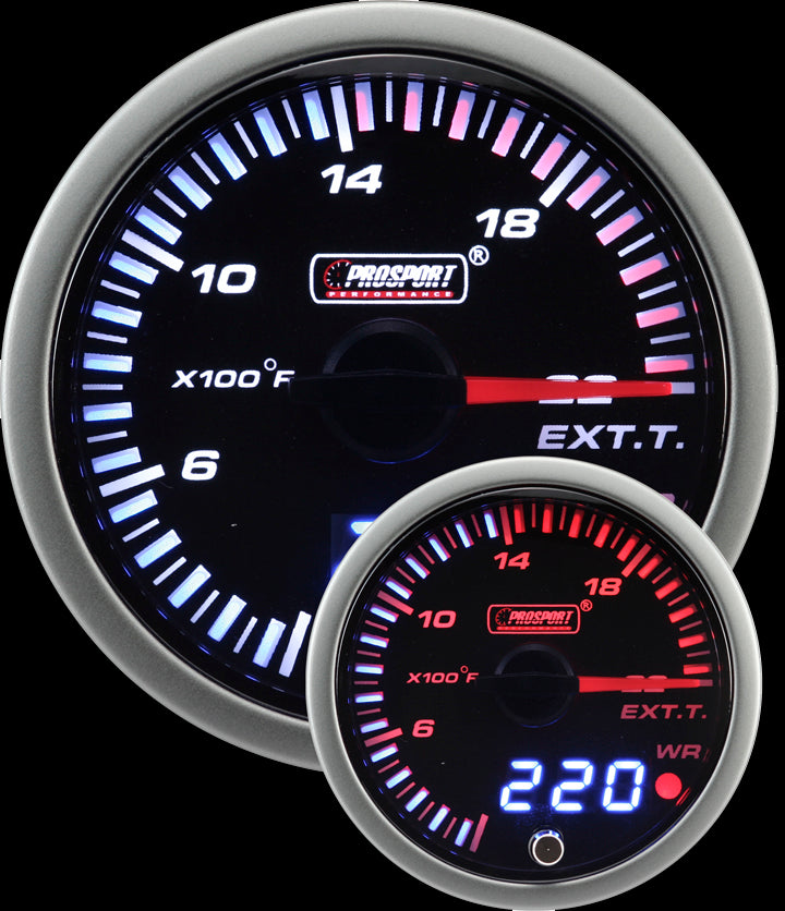 Prosport 2-3/8" JDM Electrical Exhaust Gas Temperature Gauge