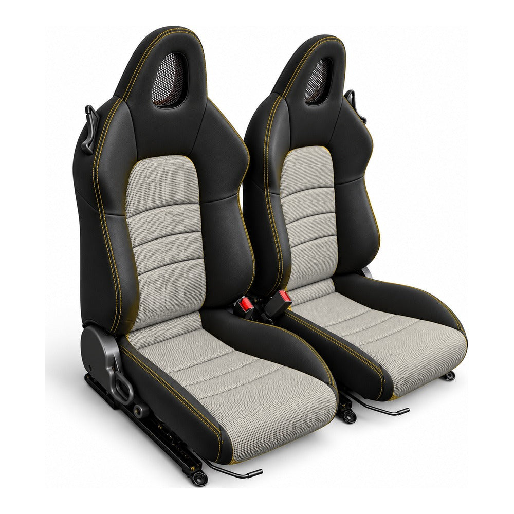 JDMuscle [00-05 S2000] OEM+ Custom Seats (JDM-S2K-SEAT#BSBSB)