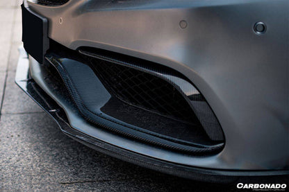 Parachoques delantero de fibra de carbono para Mercedes Benz W205 C63 S AMG Sedán Coupé Carbonado 2015-2021