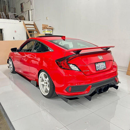 Aeroflow Dynamics Side Skirt Extension V4 (2016-2021 Honda Civic Coupe)
