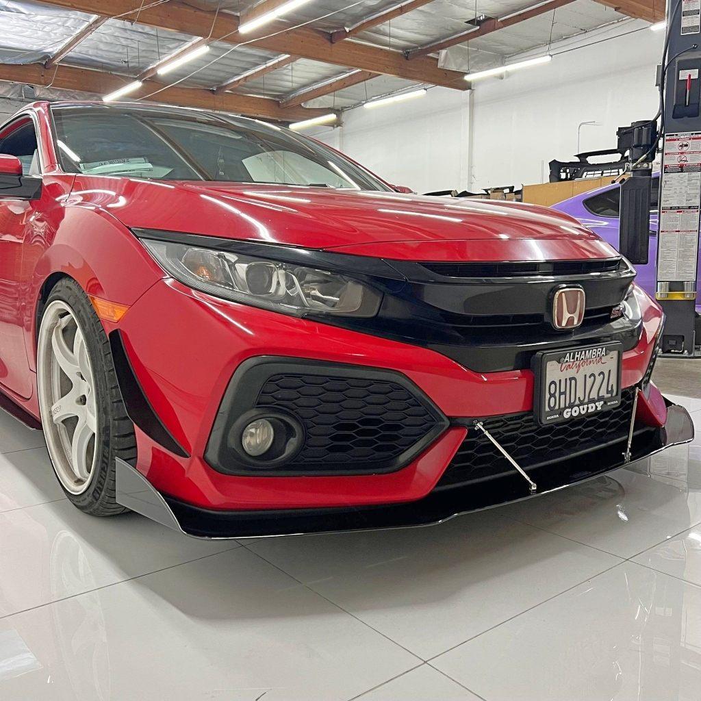 Aeroflow Dynamics Splitter V2 (2017-2021 Honda Civic Hatchback, Si Coupe, Si Sedan)