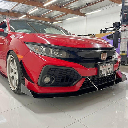Aeroflow Dynamics Splitter V2 (2017-2021 Honda Civic Hatchback, Si Coupe, Si Sedan)