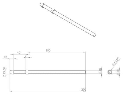 Exhaust Hanger Rod - Stainless Steel (2807000151)