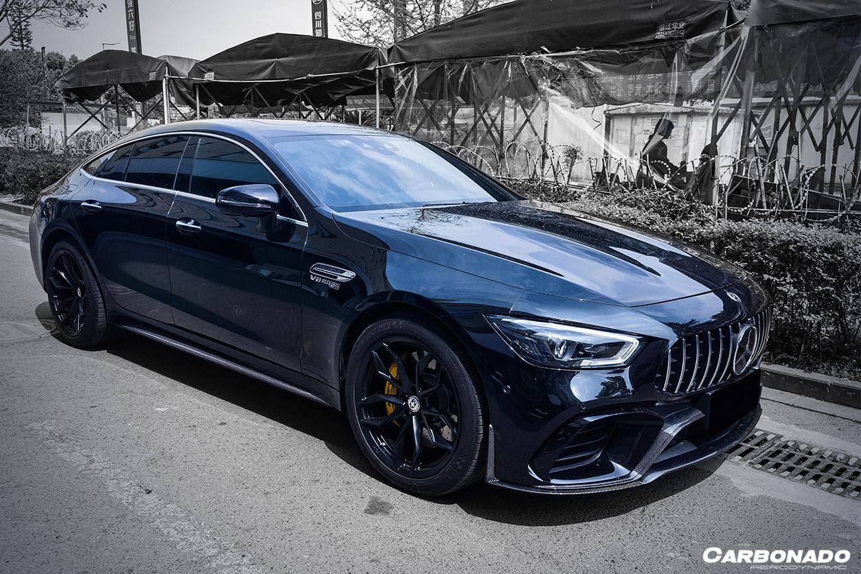 Faldones laterales de fibra de carbono estilo OEM para Mercedes Benz AMG GT63 S 4 puertas Coupé X290 Carbonado 2019-2023