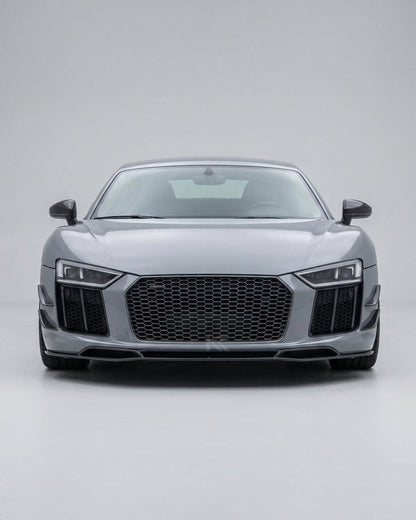 K2 Industries Audi R8 V10 Coupe 4S Gen 2 Carbon Fiber Custom-Style Front Bumper Lip Splitter Set 2016 - 2018