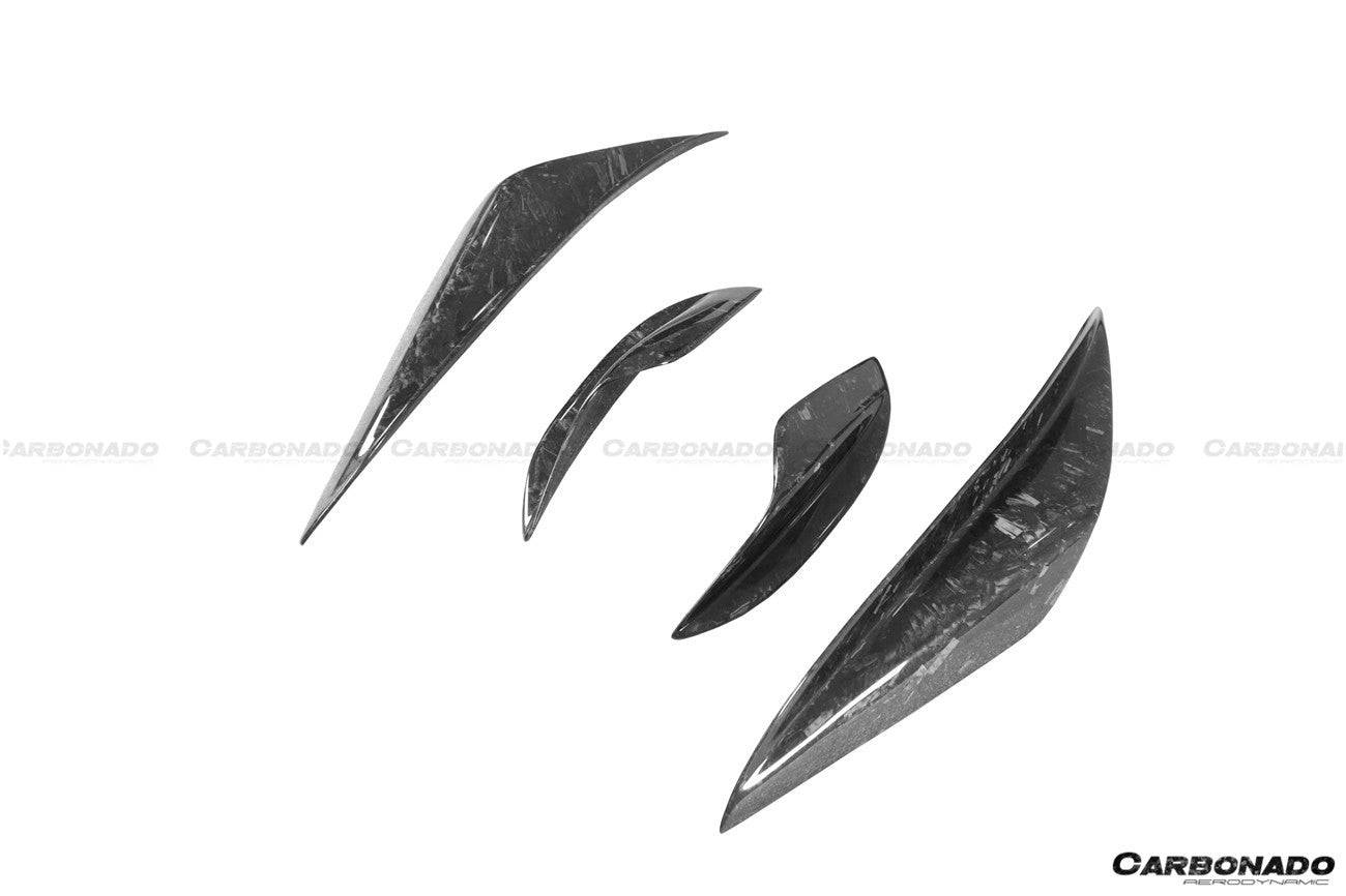 Carbonado 2008-2012 BMW M3 E90 E92 E93 KA Estilo Canards de fibra de carbono