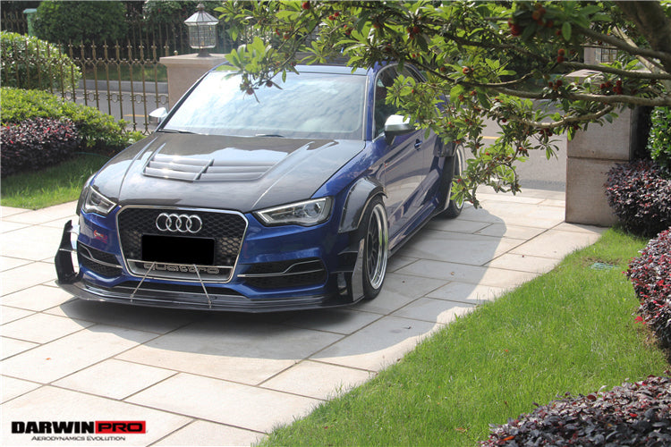 DarwinPRO 2013-2016 Audi S3 & A3 Sline 8V.1 Sedan and Sportback BKSS Style Front Lip with Under Board