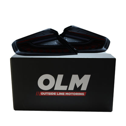 OLM Phantom-Spec LED Taillights (Smoke Lens Red Optic) - 2022+ WRX