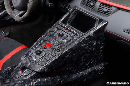 Panel de control central envolvente de fibra de carbono estilo OEM Lamborghini Aventador LP700 Roadster Carbonado 2011-2016