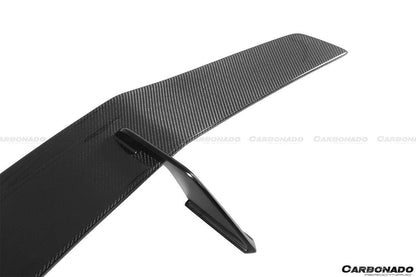 Alerón de maletero de fibra de carbono estilo Lamborghini Huracan LP610 LP580 Evo Tecnica VRS-II con base, Carbonado 2015-2025