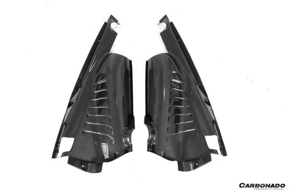 Carbonado 2015-2023 Ferrari 488 GTB Pista  F8 Dry Carbon Fiber Engine Bay Panels With Heat Protection