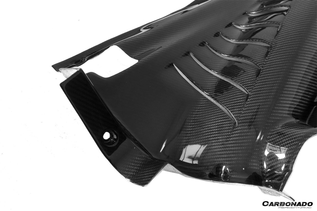 Carbonado 2015-2023 Ferrari 488 GTB Pista  F8 Dry Carbon Fiber Engine Bay Panels With Heat Protection