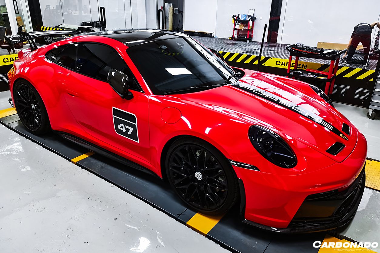 Carbonado 2019-2024 Porsche 911 992 Carrera S 4 4S Targa Cabriolet GT3 estilo parachoques delantero