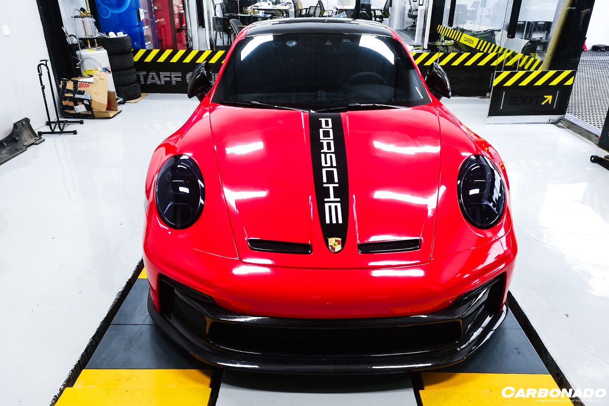 Carbonado 2019-2024 Porsche 911 992 Carrera S 4 4S Targa Cabriolet GT3 estilo parachoques delantero