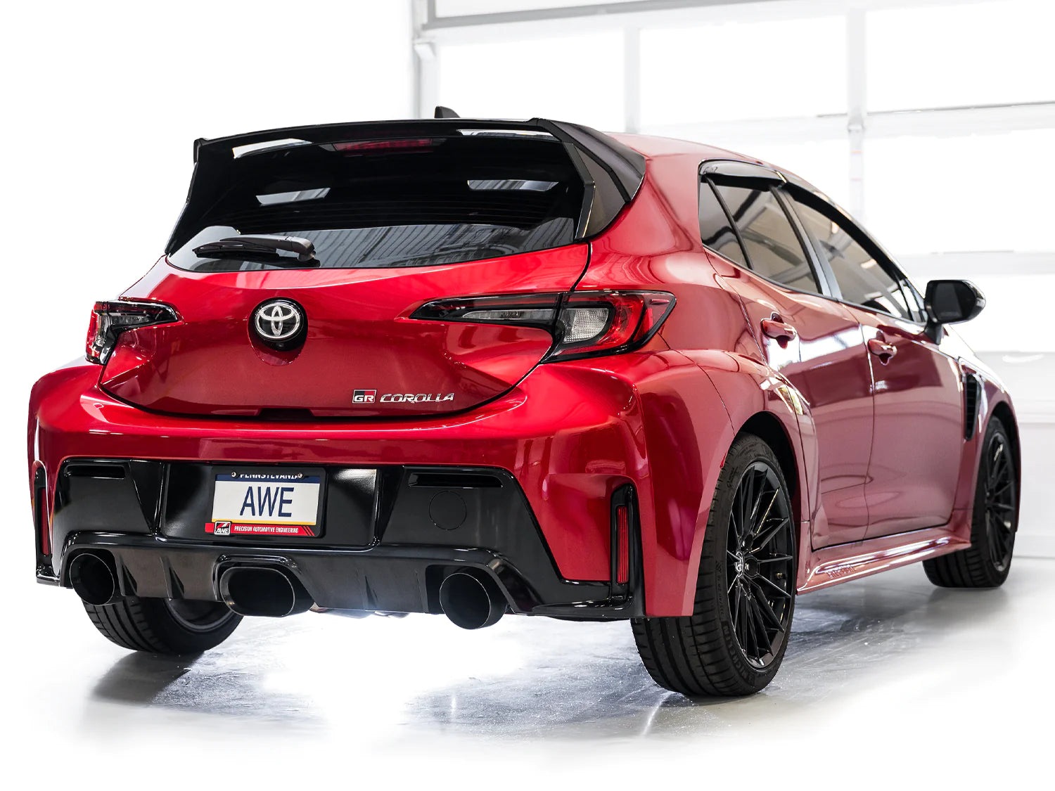 AWE Tuning 2023+ Toyota GR Corolla Track Edition Exhaust - Diamond Black Tips