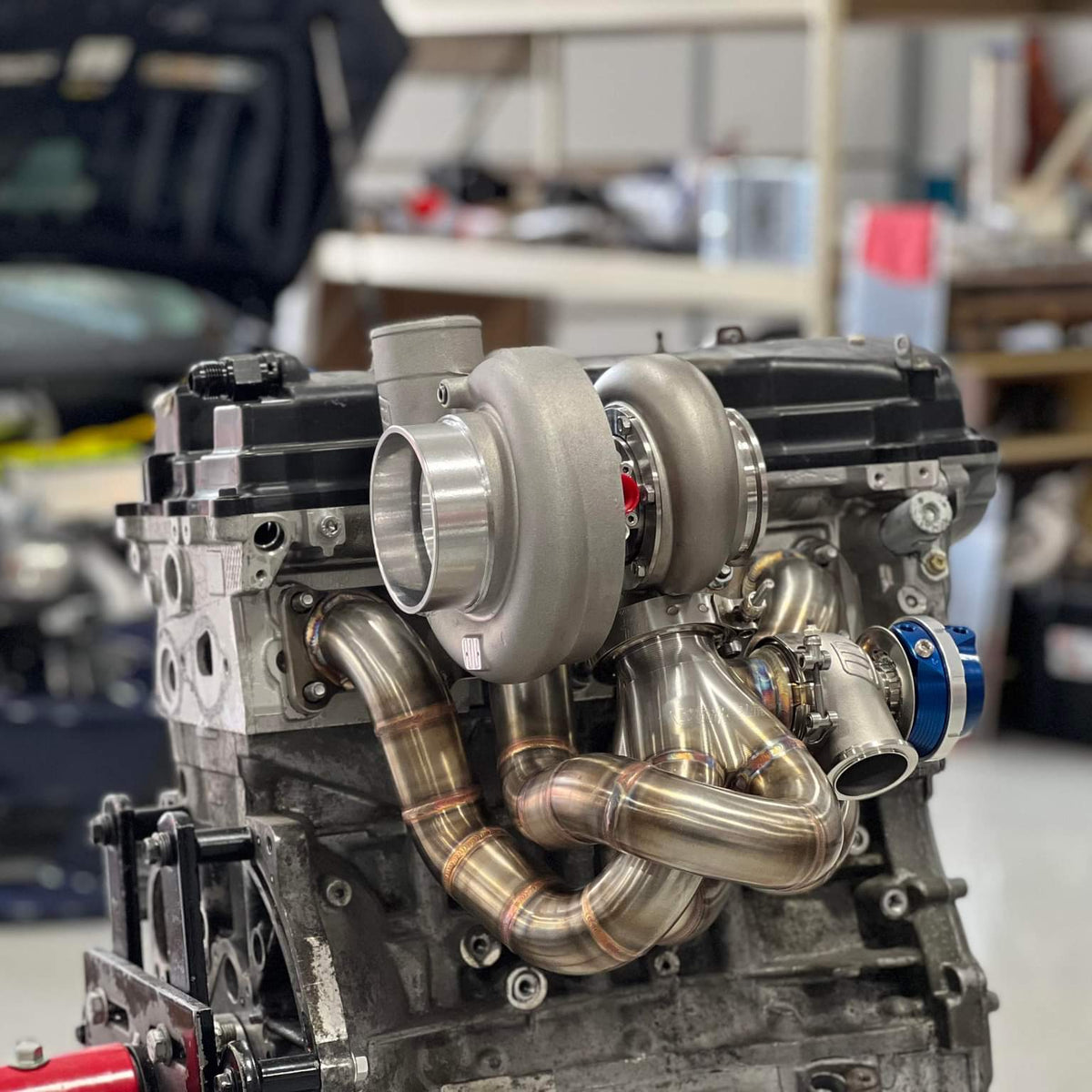 BS Fab V-band Top-mount Billet Series Manifold | Mitsubishi Evo X