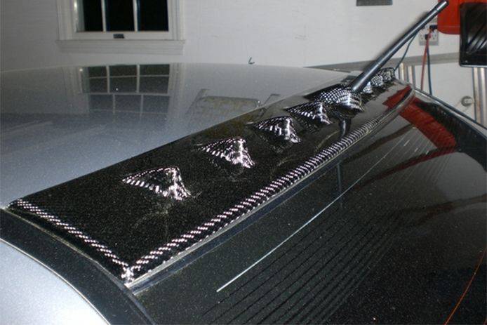 Alerón de techo de fibra de carbono estilo OEM para Mitsubishi Evolution 7 8 9 Carbonado 2003-2006