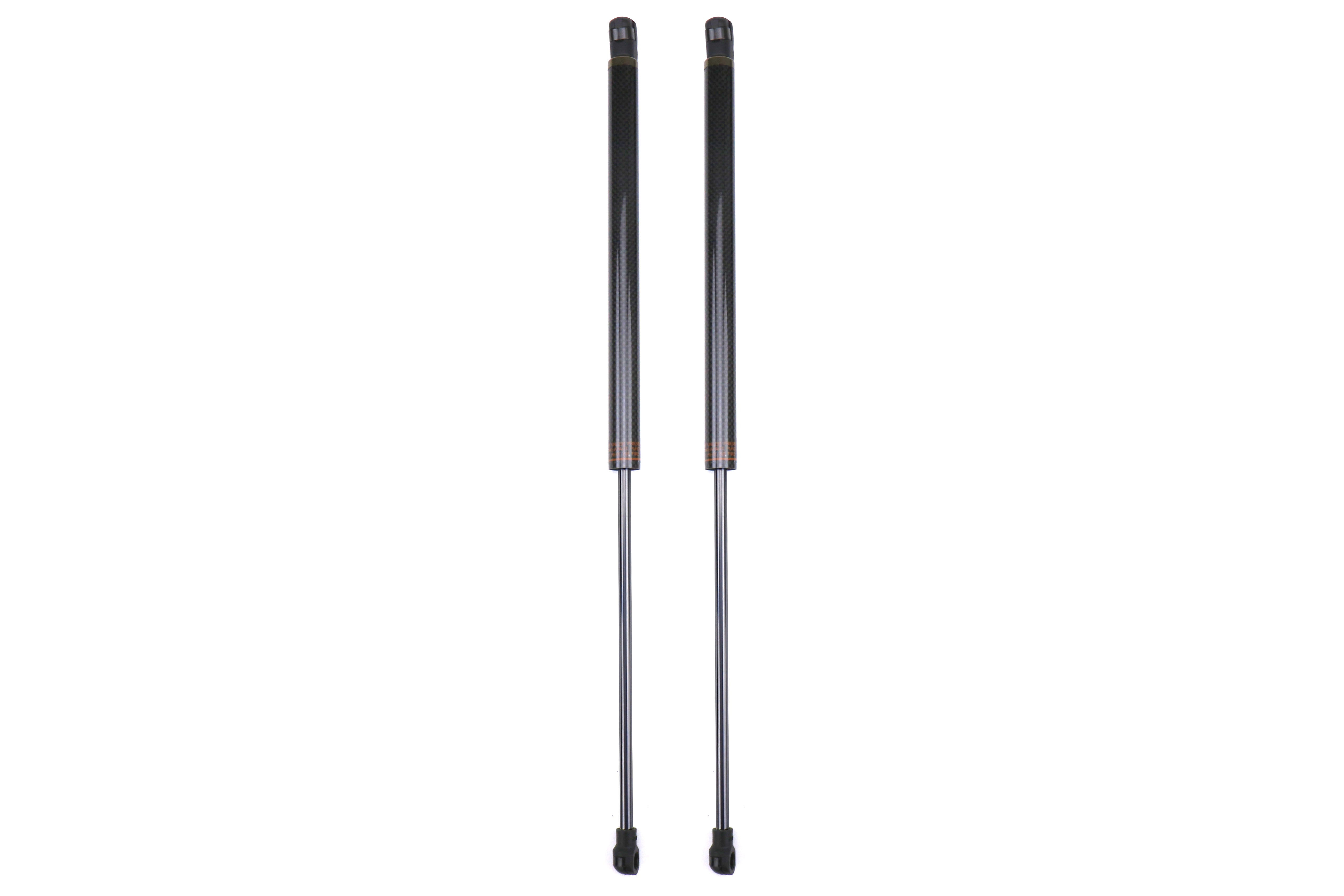 OLM Black Carbon Fiber Hood Dampers - 15+ WRX / STI