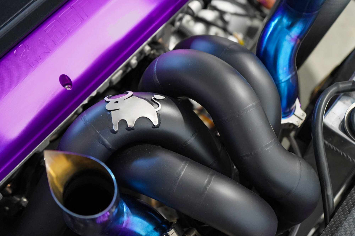 BS Fab T4 Twin Scroll Forward Facing Manifold | Mitsubishi Evo 8/9