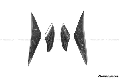Carbonado 2008-2012 BMW M3 E90 E92 E93 KA Estilo Canards de fibra de carbono