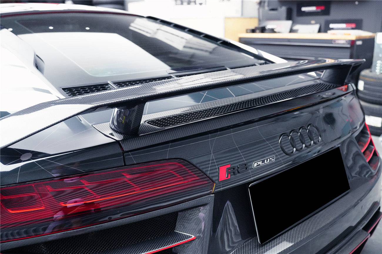 Carbonado 2016-2025 Audi R8 GEN2 Coupe ONLY GT Style Carbon Fiber Trunk Wing with Base