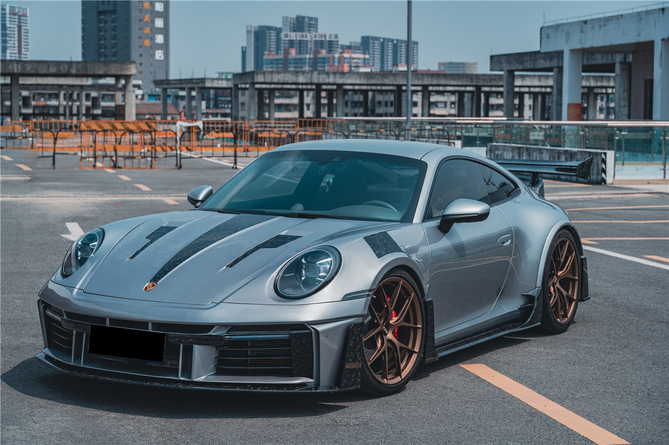 Carbonado Aero 2019-UP Porsche 911 992 Carrera Autoclave Carbon Fiber Hood Carbonado (AM) Fits: S, 4, 4S, Targa, Cabriolet, Turbo