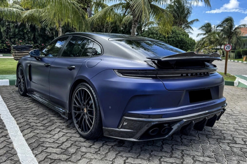 Carbonado OD Style Dry Carbon Fiber Rear Diffuser Lip | 2024-2025 Porsche Panamera 976
