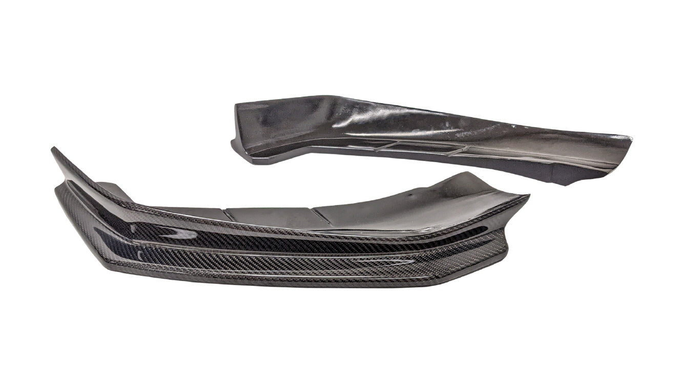 Faldón delantero de fibra de carbono estilo JGS (3 piezas) para parachoques delantero MT de Innovative Motorsports para BMW Serie 5 G30 (Pre-LCI, 2017-2020)