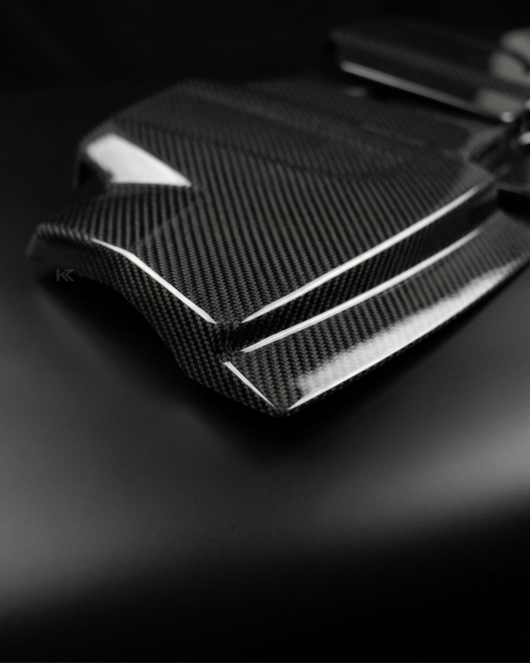 K2 Industries Audi R8 V10 4S Dry Carbon Fiber Engine Bay Cover Kit – 3 Piece Set (2017–2023)