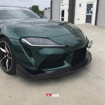 JDMuscle Tanso Carbon Fiber VS Style Canards - Toyota Supra 2020+ con parachoques de serie