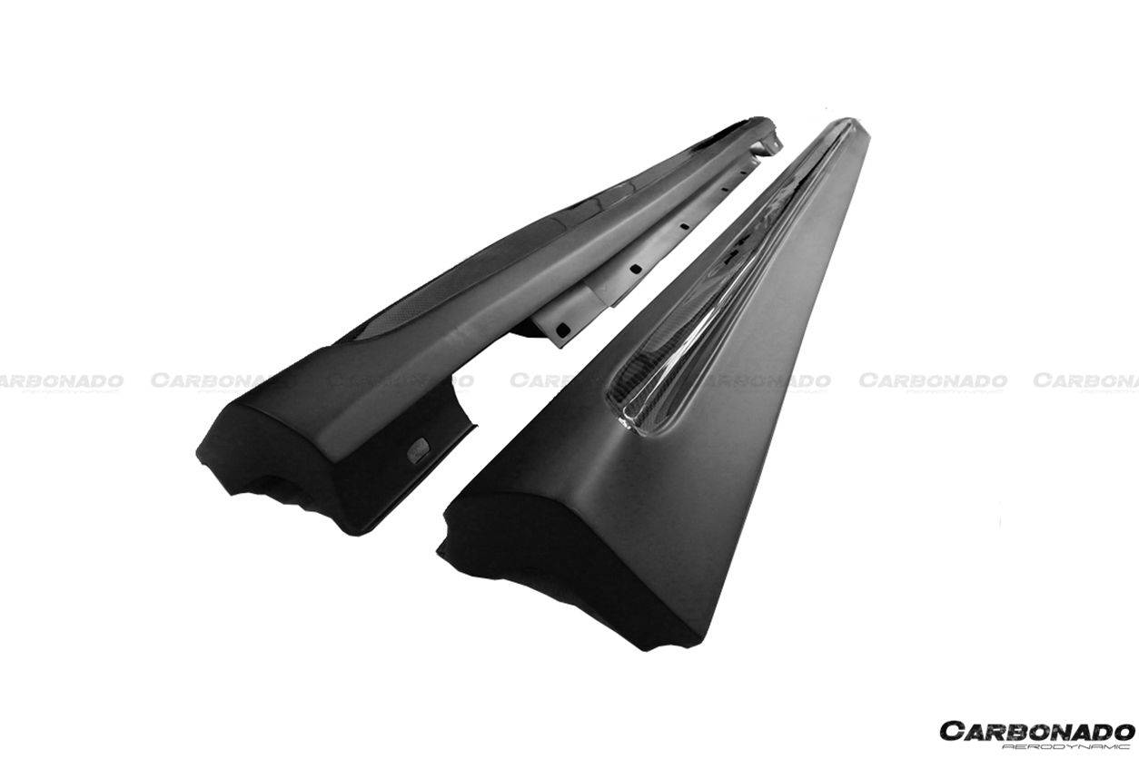 Faldones laterales estilo P para Mercedes Benz Clase C W204 Sedán Carbonado 2008-2014