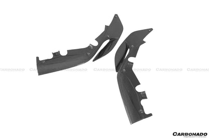 Carbonado 2018-2022 Ferrari 488 Pista OEM Style Carbon Fiber Front Bumper Side Splitter