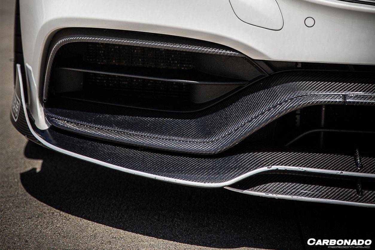 Parachoques delantero de fibra de carbono para Mercedes Benz W205 C63 S AMG Sedán Coupé Carbonado 2015-2021