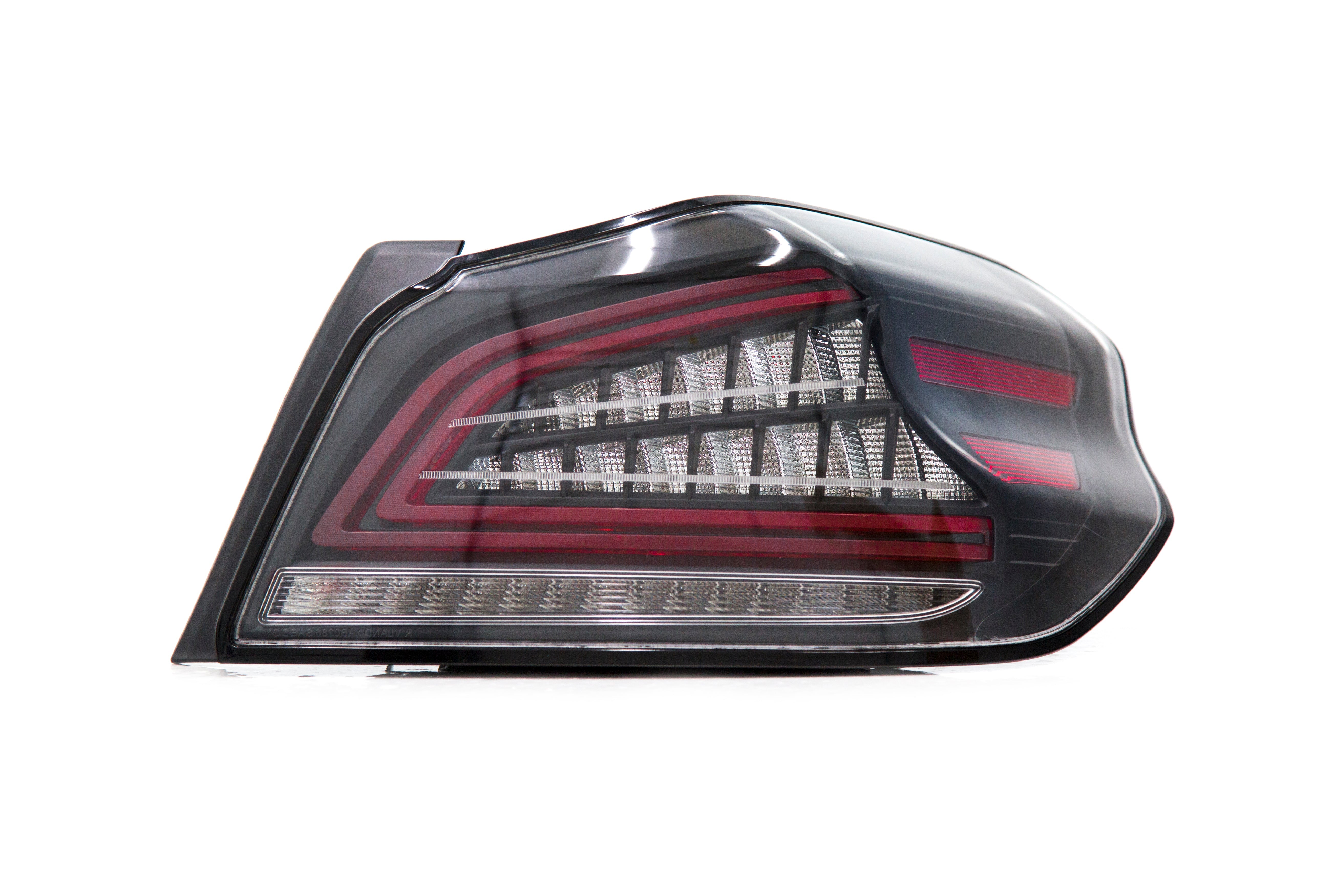 Luces traseras CR con especificaciones OLM (lente transparente, base negra) - Subaru WRX y STI 2015-2021