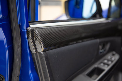 OLM LE Dry Carbon Front Door Trim Upper Panels - 15+ WRX / STI