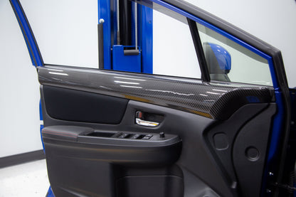 OLM LE Dry Carbon Front Door Trim Upper Panels - 15+ WRX / STI