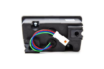 Luz de freno trasera OLM NB+R F1 (lente transparente, base negra brillante, barra blanca) - WRX/STI 15+