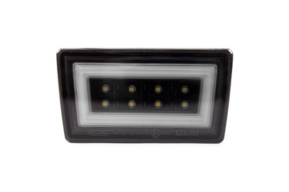 Luz de freno trasera OLM NB+R F1 (lente ahumada, base negra brillante, barra blanca) - WRX/STI 15+
