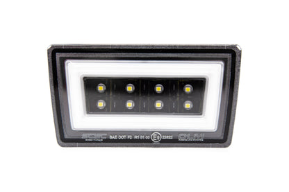 Luz de freno trasera OLM NB+R F1 (lente transparente, base negra brillante, barra blanca) - WRX/STI 15+
