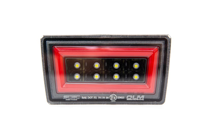 OLM V3 F1 Rear Brake Light; Clear Lens, Gloss Black Base, Red Bar (15-21 WRX/STI)