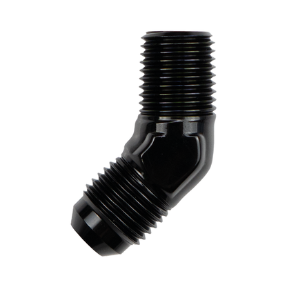 -8 AN to 3/4" NPT 45 Degree Elbow Adapter