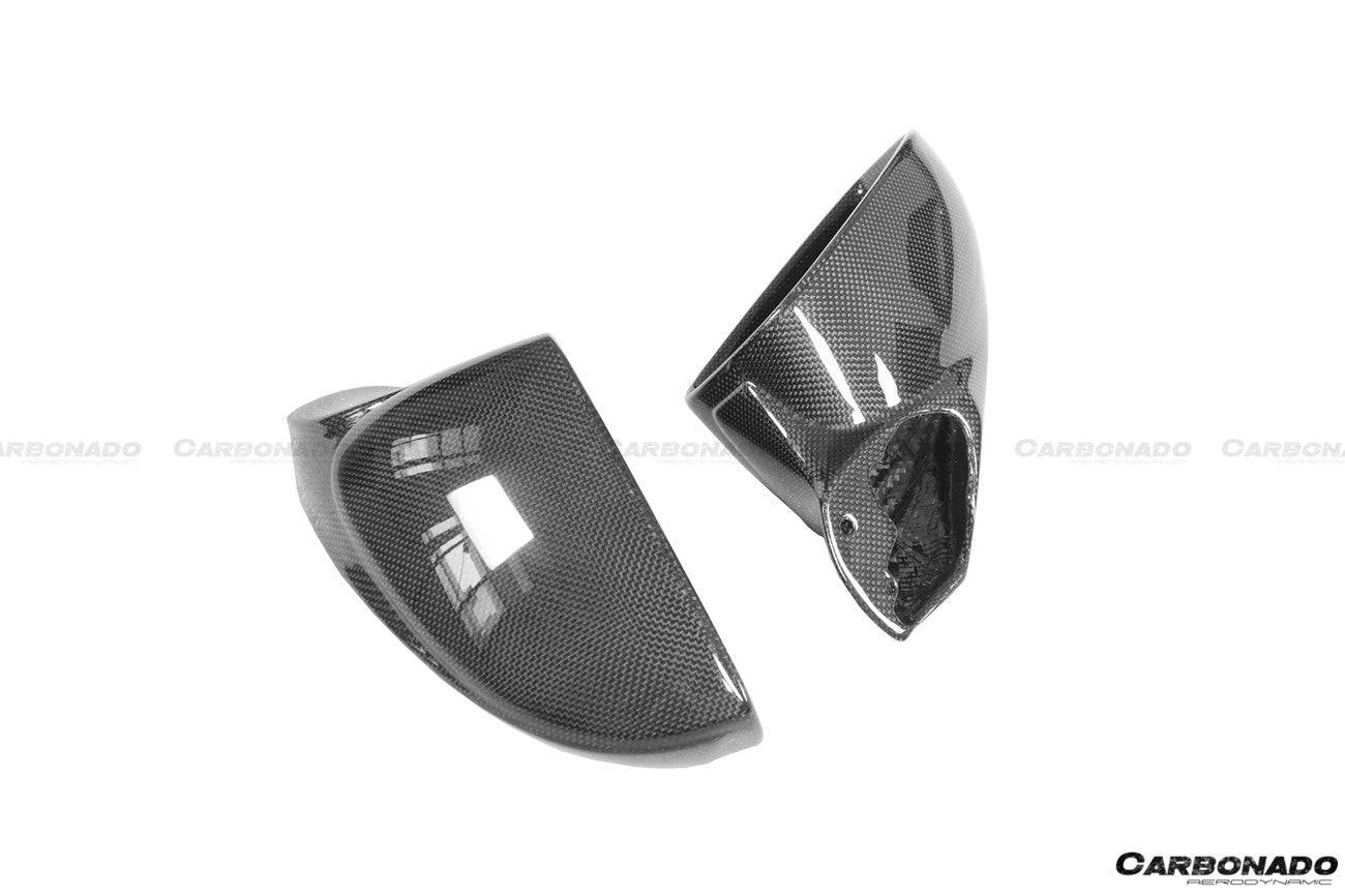 Carbonado 2010-2015 Ferrari 458 OE Style DRY Carbon Fiber Mirror Replacement | Coupe, Spider, Speciale