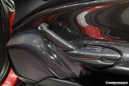 Carbonado 2015-2020 Ferrari 488 GTB Spider OE Style Carbon Fiber Door Handle Interior