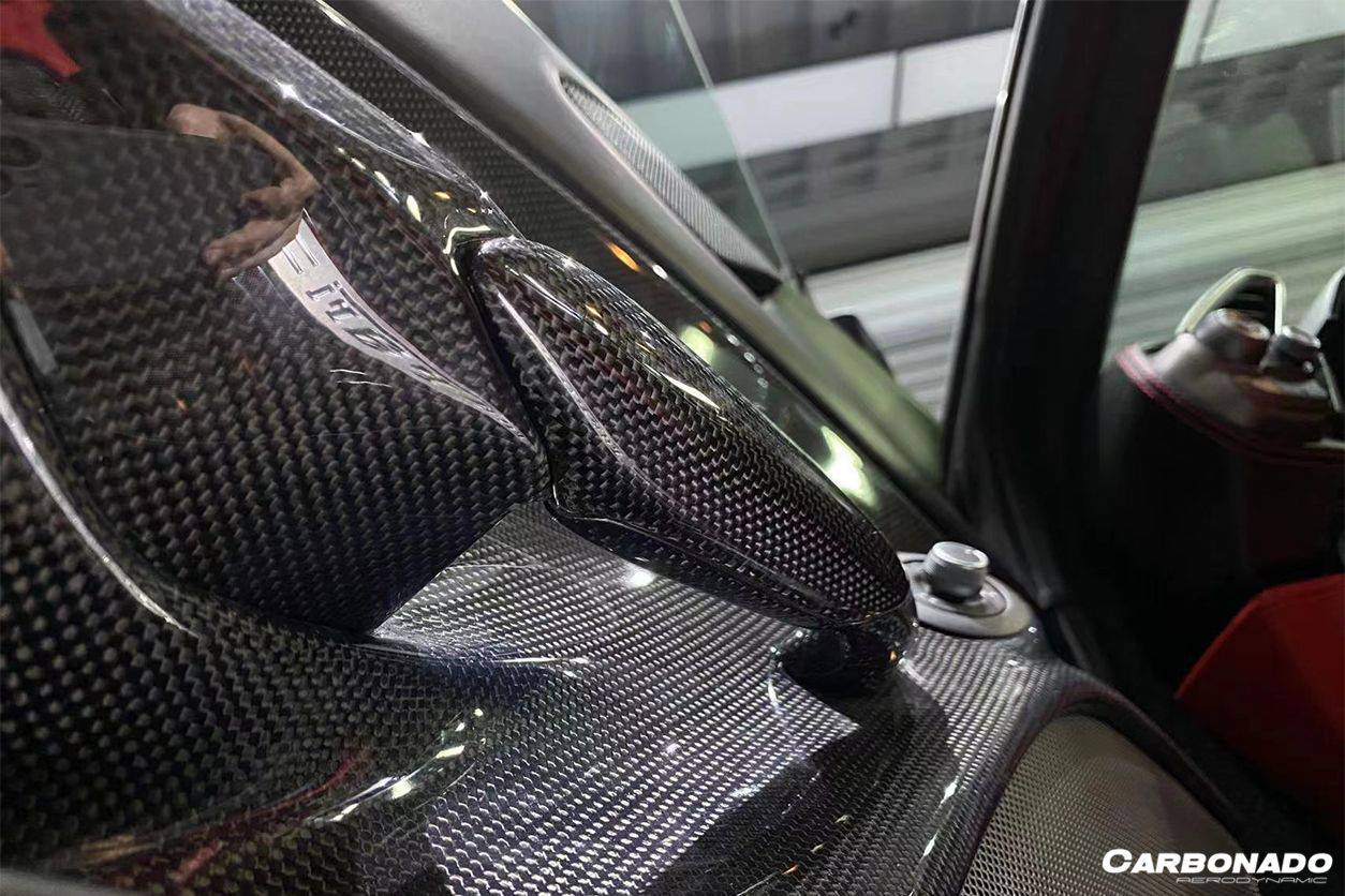 Carbonado 2015-2020 Ferrari 488 GTB Spider OE Style Carbon Fiber Door Handle Interior