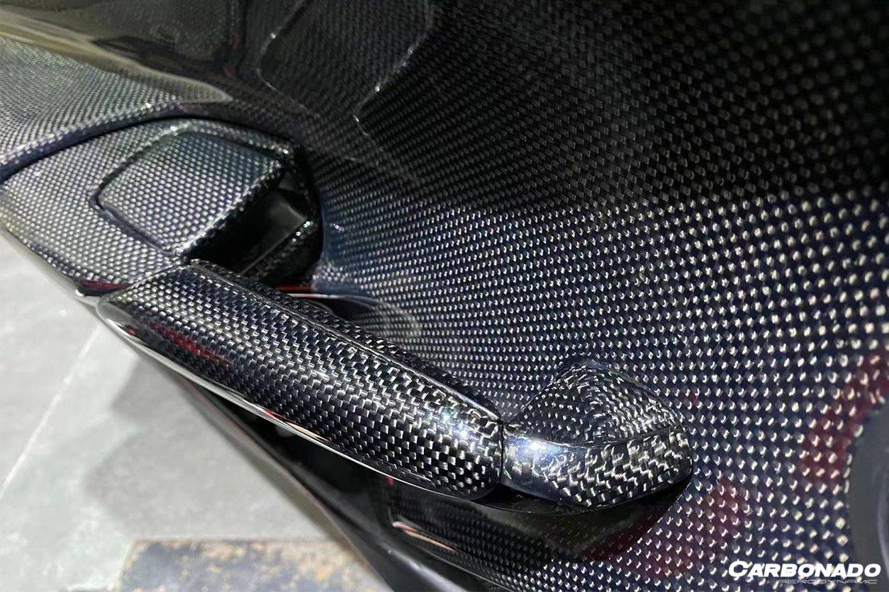 Carbonado 2015-2020 Ferrari 488 GTB Spider OE Style Carbon Fiber Door Handle Interior