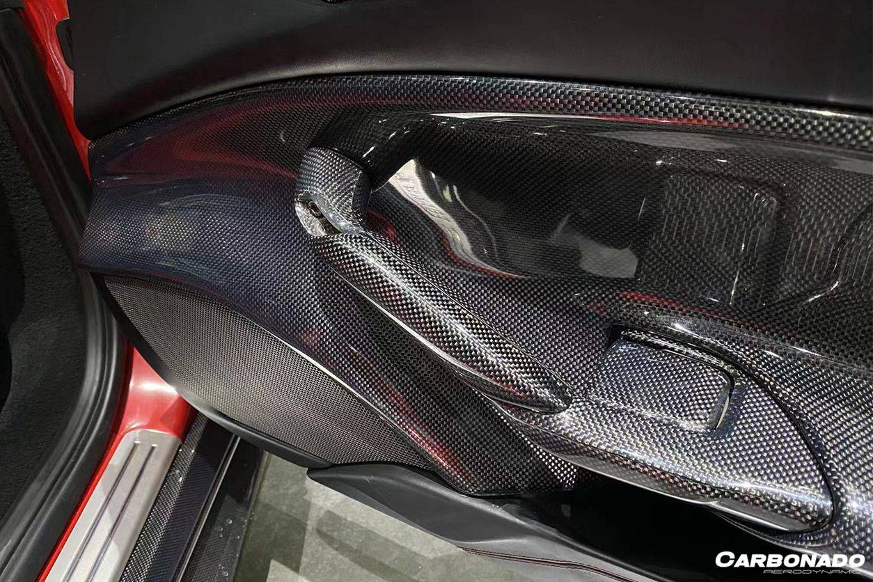Carbonado 2015-2020 Ferrari 488 GTB Spider OE Style Carbon Fiber Door Handle Interior