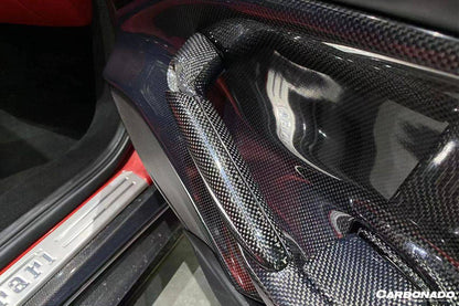 Carbonado 2015-2020 Ferrari 488 GTB Spider OE Style Carbon Fiber Door Handle Interior