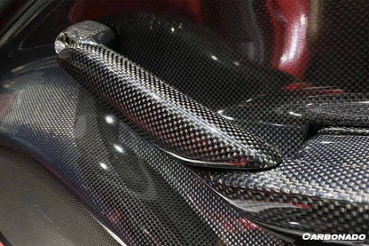 Carbonado 2015-2020 Ferrari 488 GTB Spider OE Style Carbon Fiber Door Handle Interior
